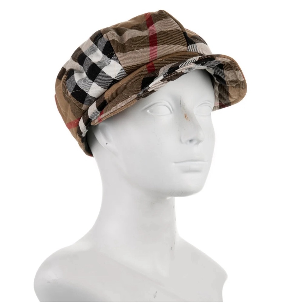 BURBERRY London Check Print Newsboy Hat